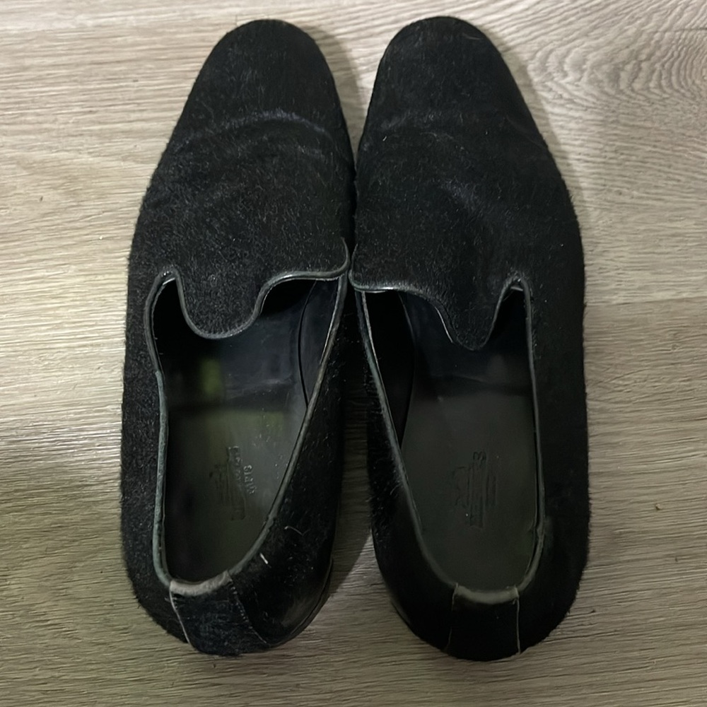 Hermes men’s black pony hair shoes 40 - Picture 9 of 14